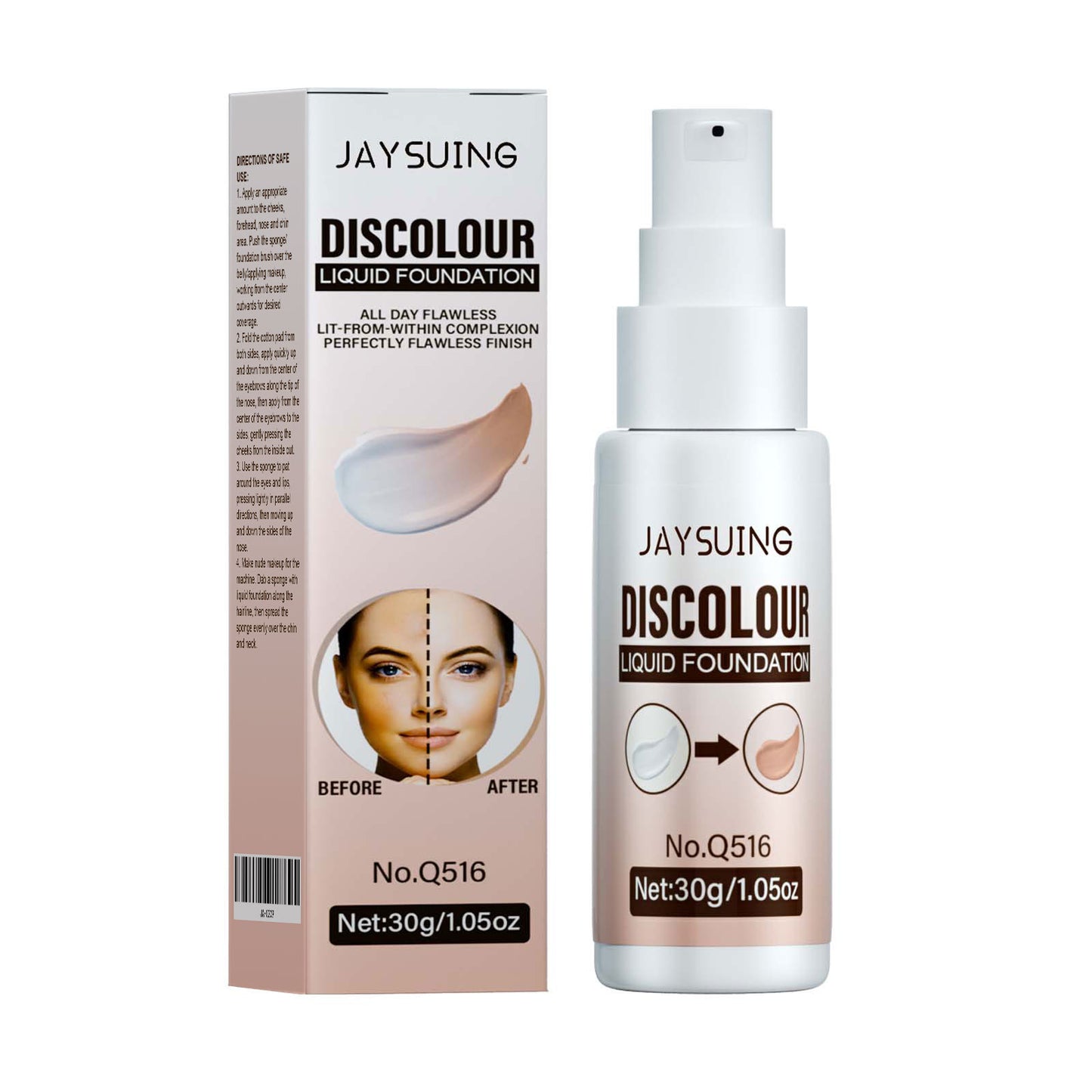 Portable Liquid Foundation Brightening Makeup 30g - Temperature Change Effect