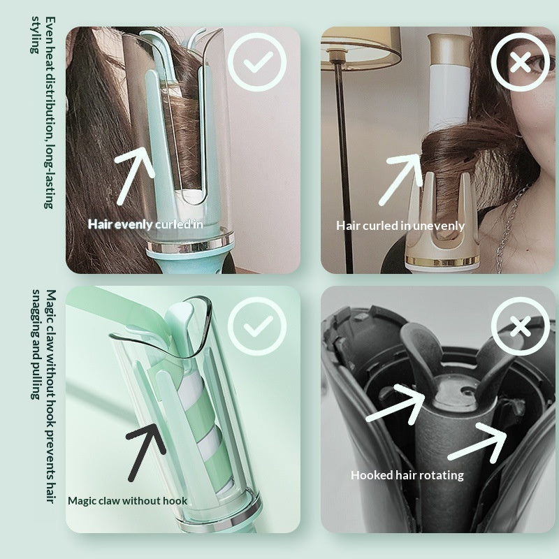 Fully Automatic Spiral Hair Curler - Electric Rotating Curling Iron