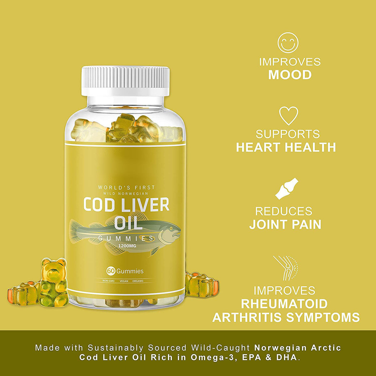 Cod Liver Oil Fudge Capsules – 60 Pieces