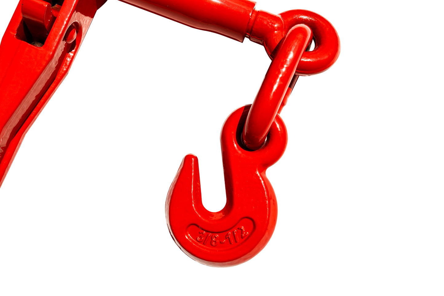 Heavy Duty Tow Chain Bridle with Hooks - 14FT Alloy Steel Recovery Chain - Red or Yellow