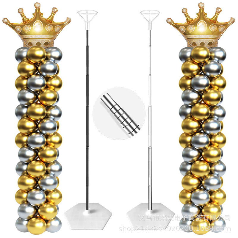 Telescopic Pole Stand for Balloons and Decorations, 2 Meters
