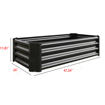 Metal Raised Garden Bed 4x2x1ft for Flowers Vegetables Herbs Outdoor Planter