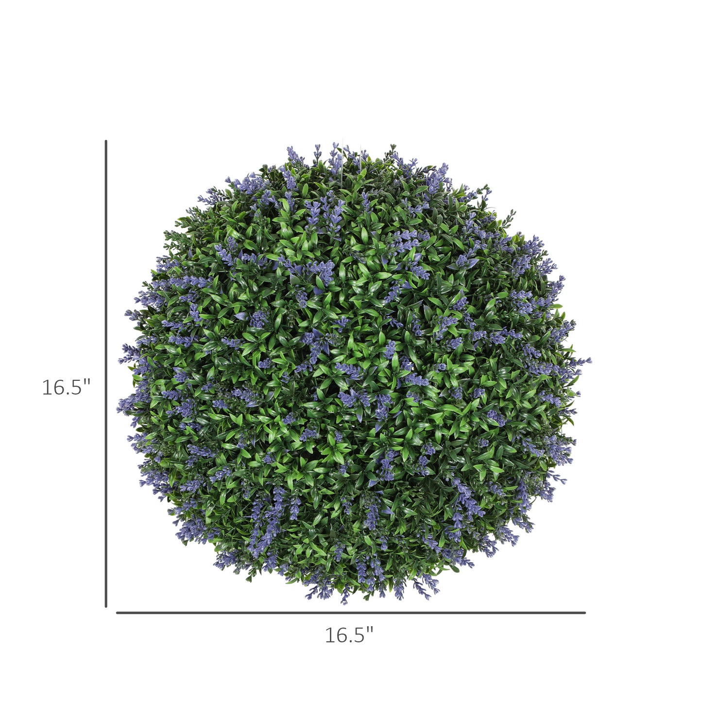 Artificial Lavender Topiary Balls - 16.5 Inch, Set of 2