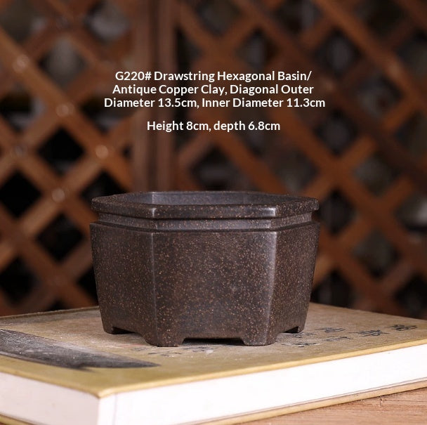 Indoor Plant Flower Pot Set with Multiple Styles and Drainage Holes - Small Yixing Clay Planters