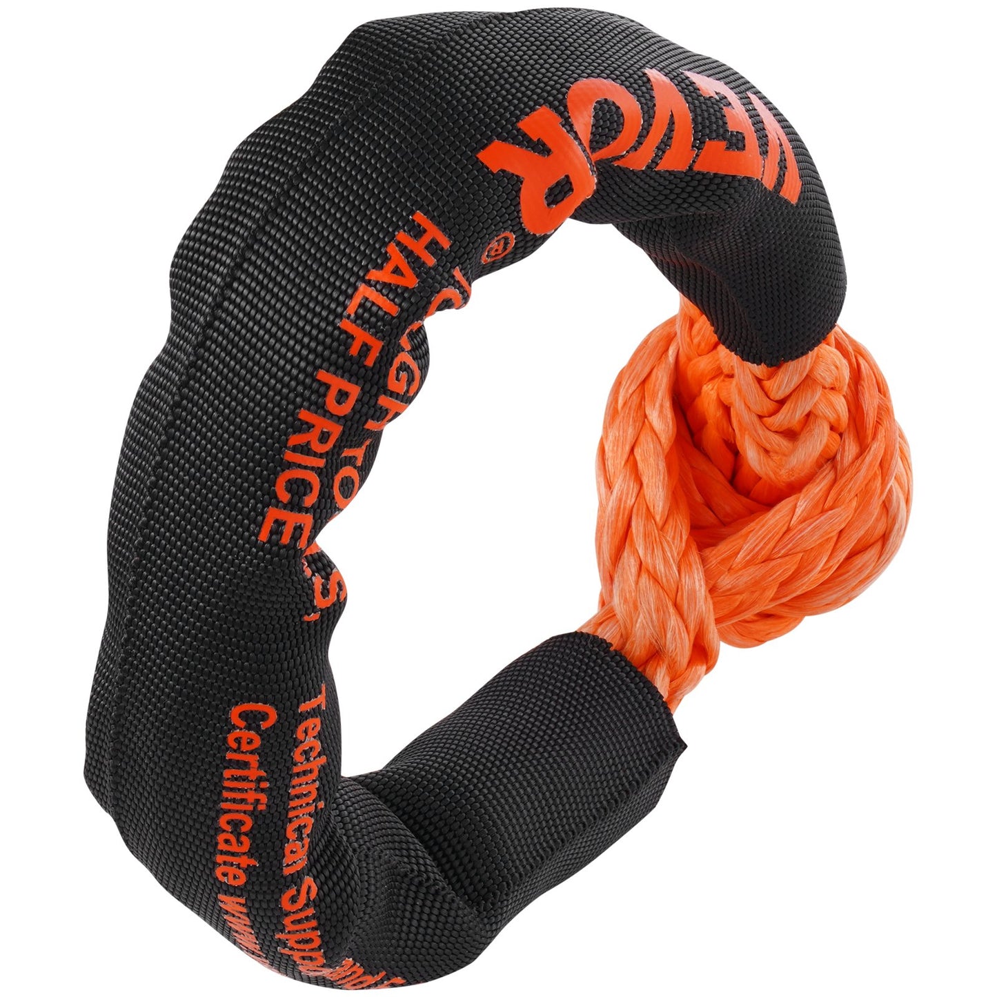 Heavy-Duty Synthetic Recovery Rope Set 2PCS 1/2x22 Inch 44,092 lbs Towing Rope