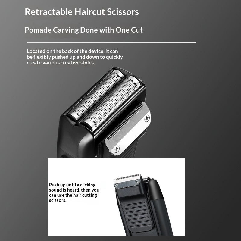 Rechargeable Electric Shaver with LED Display – Black