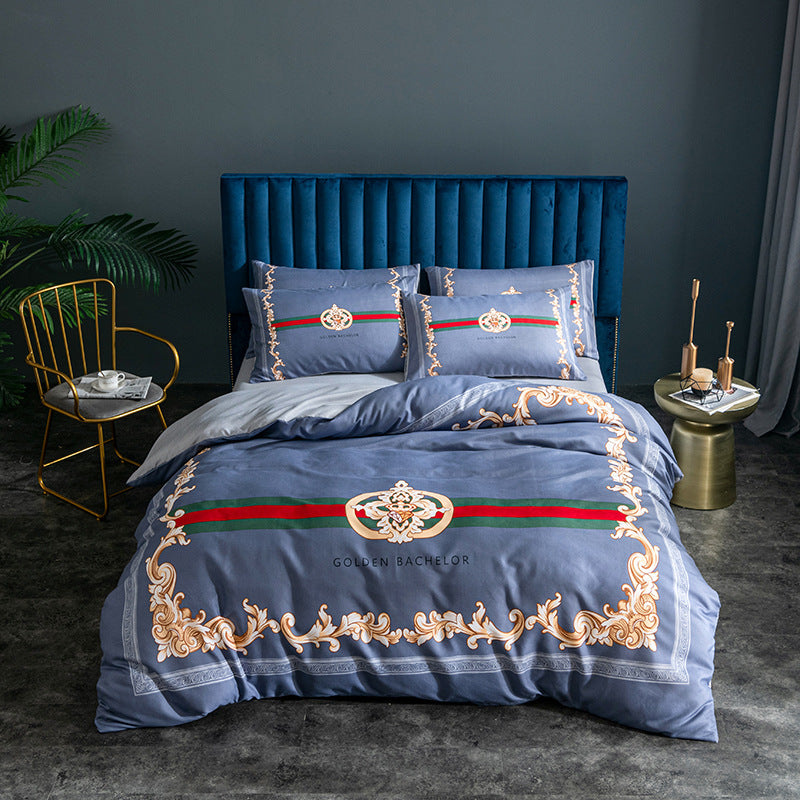 Large Four-Piece Bed Sheet Set - Soft, Skin-Friendly Bedding