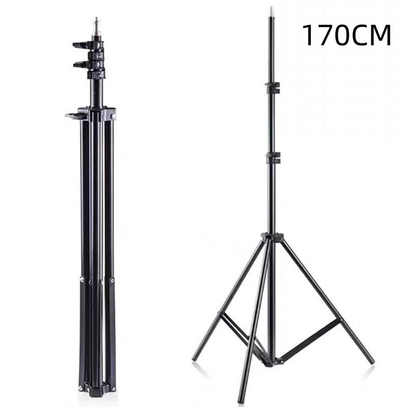 Portable Live Broadcast Tripod Stand with Adjustable Light Mounts