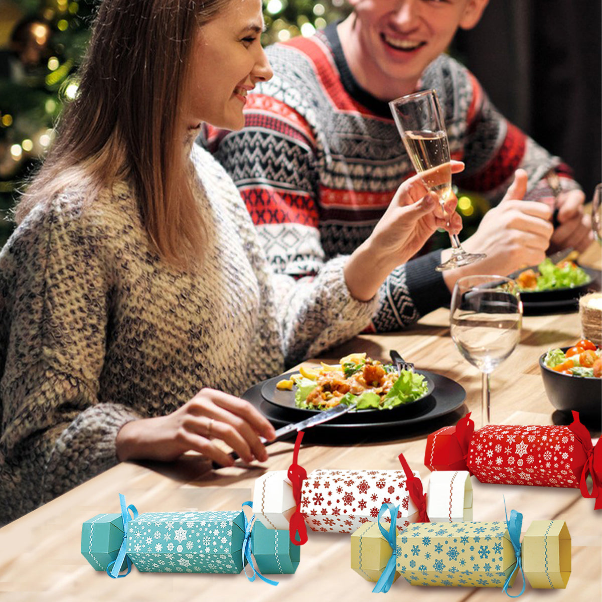 40 Multicolor Christmas Gift Boxes for Holiday Celebrations
