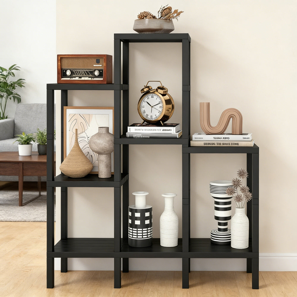 6 Tier Plastic Modular Storage Shelves For Living Room And Kitchen