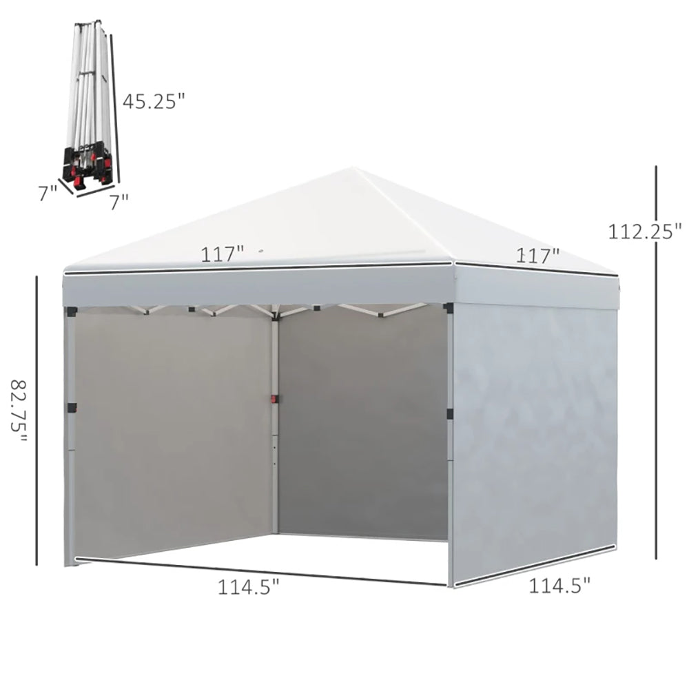 Height Adjustable Pop Up Canopy Tent - Cream White Event Shelter