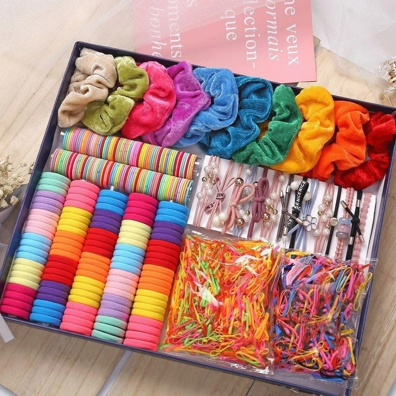 Cute Hair Tie Set for Kids - Colorful Hair Rings