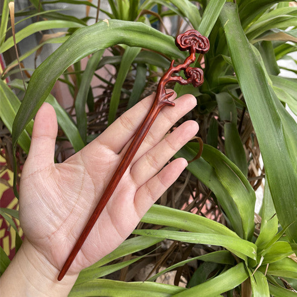 Ebony Antique Carved Hairpin