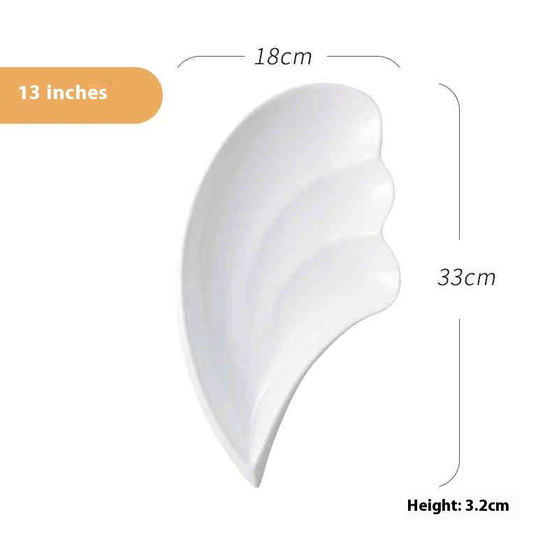 Ceramic Salad Plate for Chicken Wings and Chips - Modern Kitchen Serving Dish
