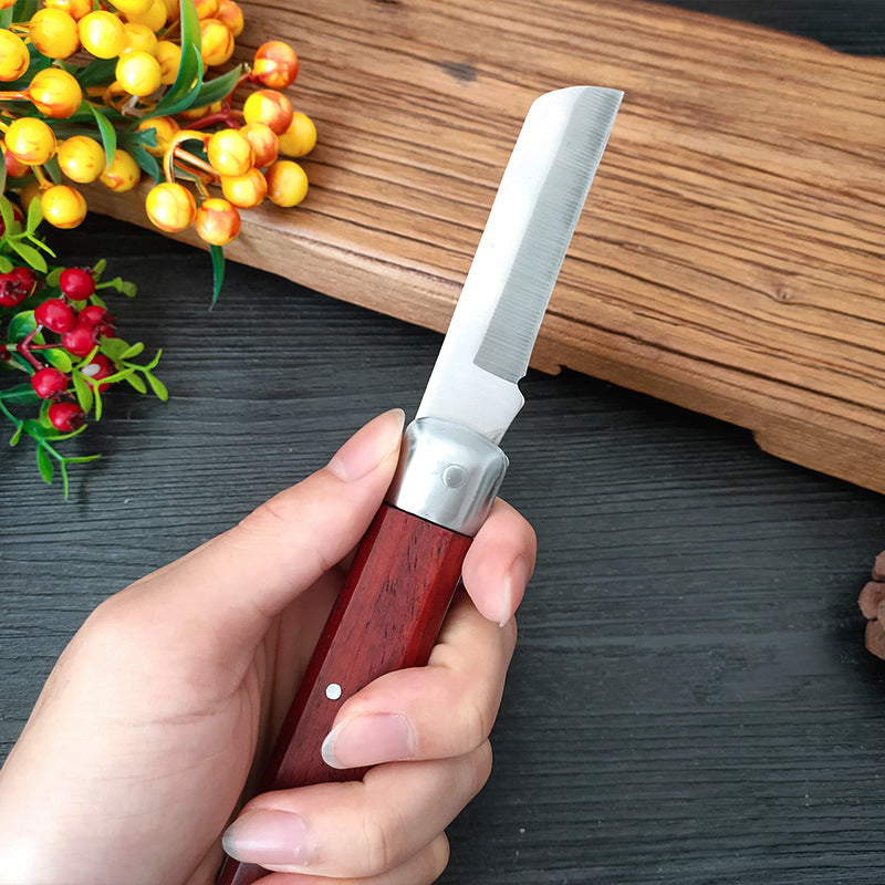 Stainless Steel Grafting Knife Set with Wooden Handles - Garden Fruit Tree Pruning Tool