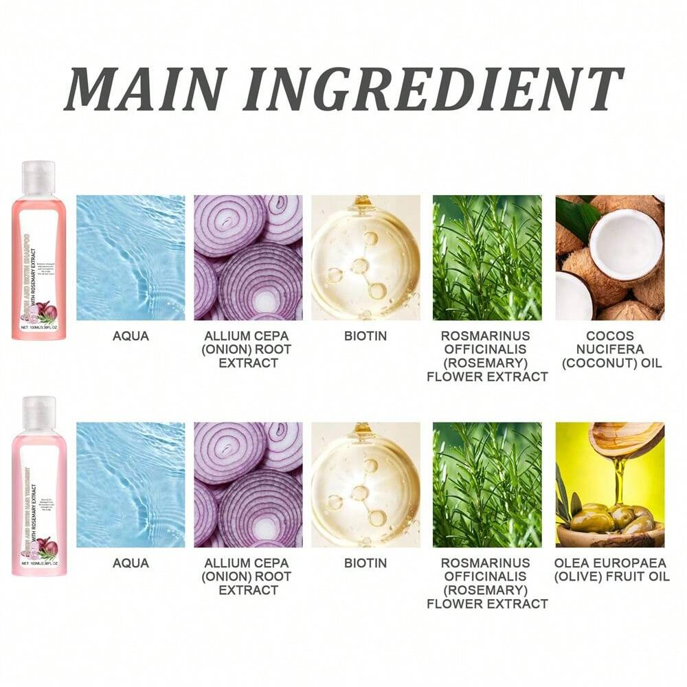 Onion Shampoo and Conditioner Set with Vitamin E for All Hair Types
