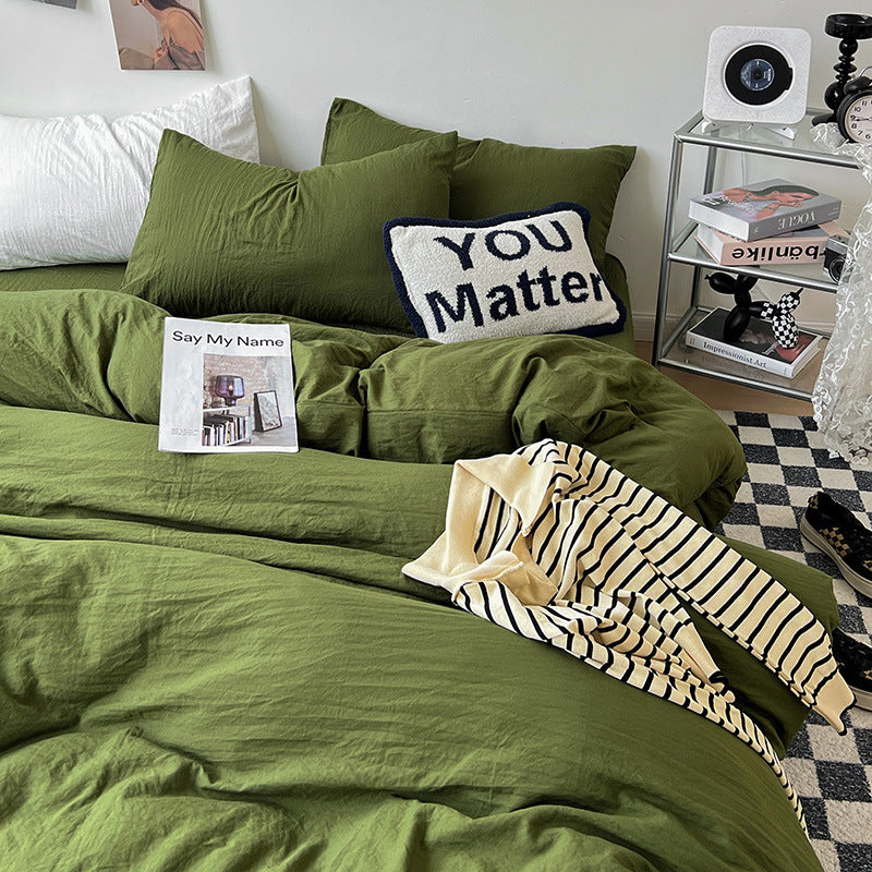 Super Soft Pleated Bed Sheet Quilt Cover Set - Multiple Sizes & Patterns
