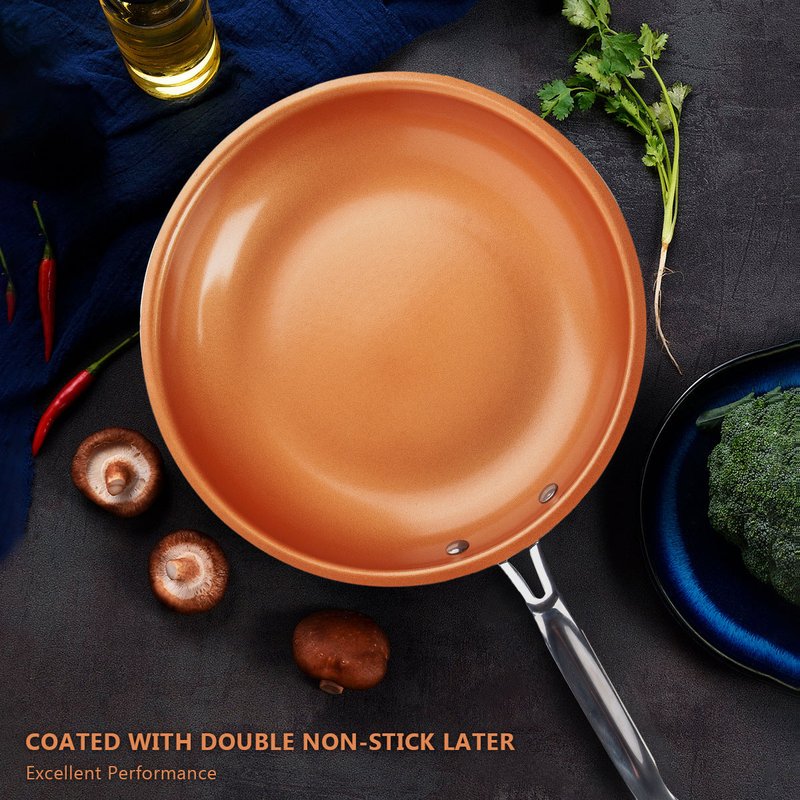 Copper Non-Stick Aluminum Frying Pan - Multiple Sizes