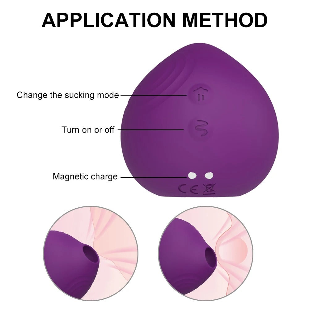 Multi-Frequency Vibrating Sucking Female Climax Stimulator - Silicone & ABS, IPX7 Waterproof
