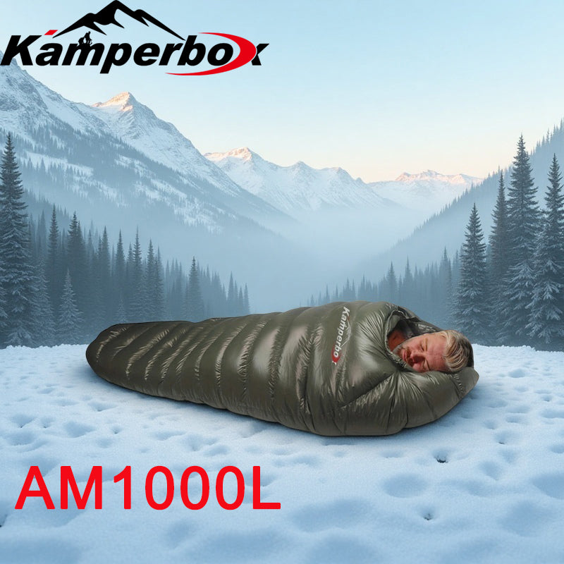 Cold Weather Down Sleeping Bag for Winter Camping - AM1000