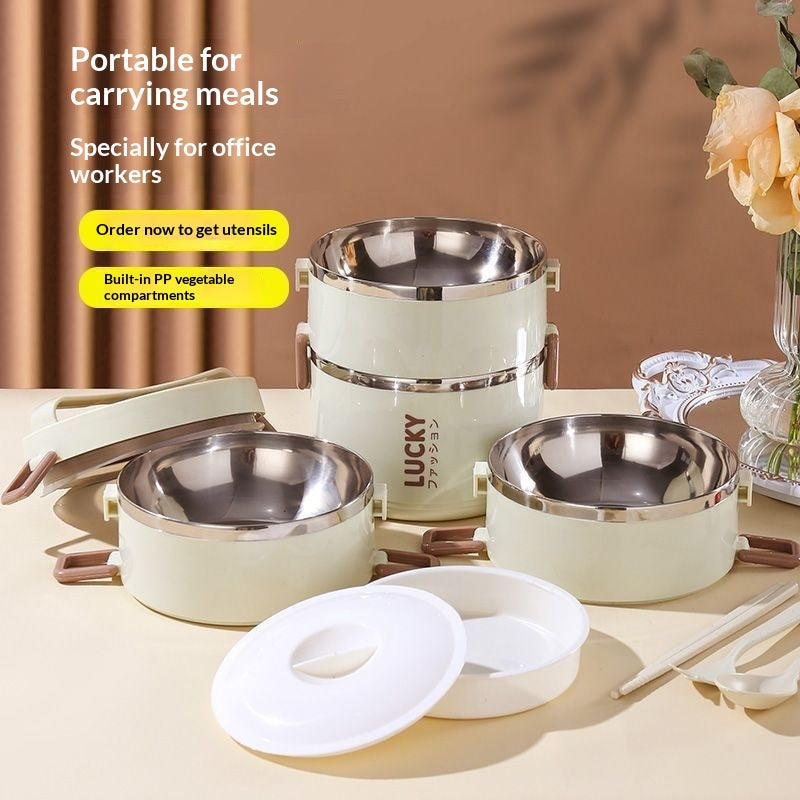 Stainless Steel Lunch Box Multi-Layer Food Container with Tools