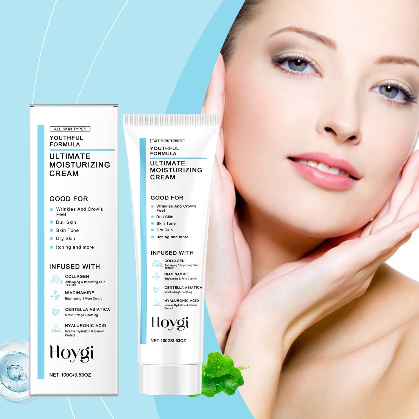 Centella Asiatica Hydrating Face Cream - Anti-Aging Moisturizer 100g