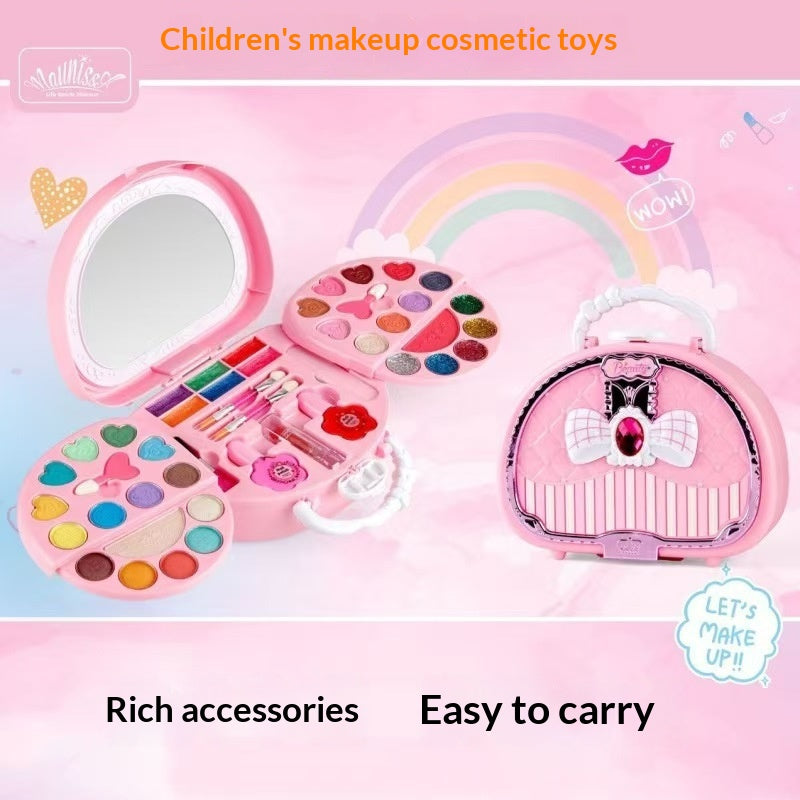 Kids Makeup Lipstick Set with Washable Cosmetic Box - Fun & Safe Play