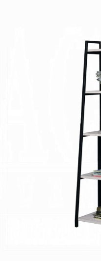 16" Freestanding Natural & Black Bookshelf with Open Compartments