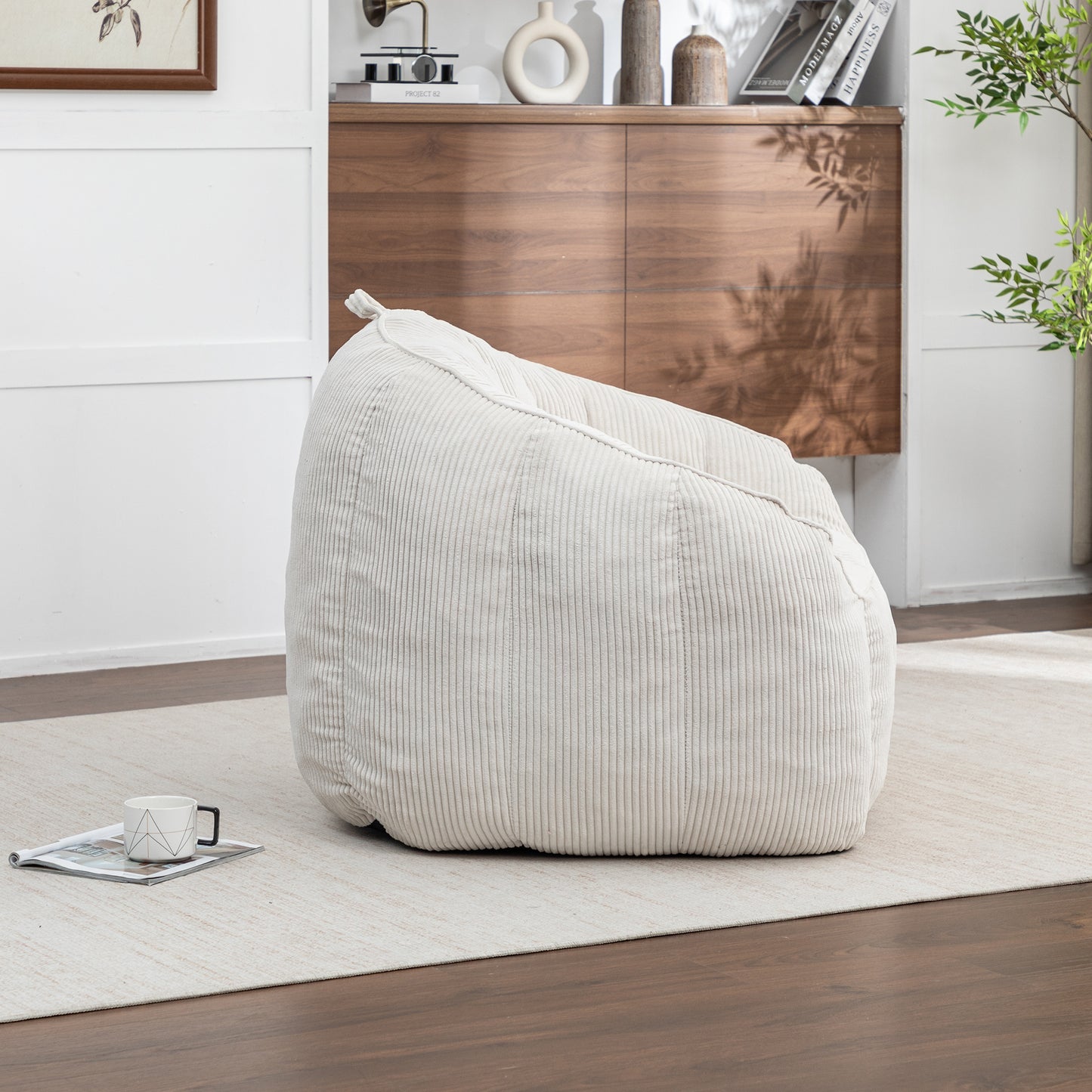 Giant Bean Bag Chair Sofa For Adults Teens, Comfy Corduroy Large