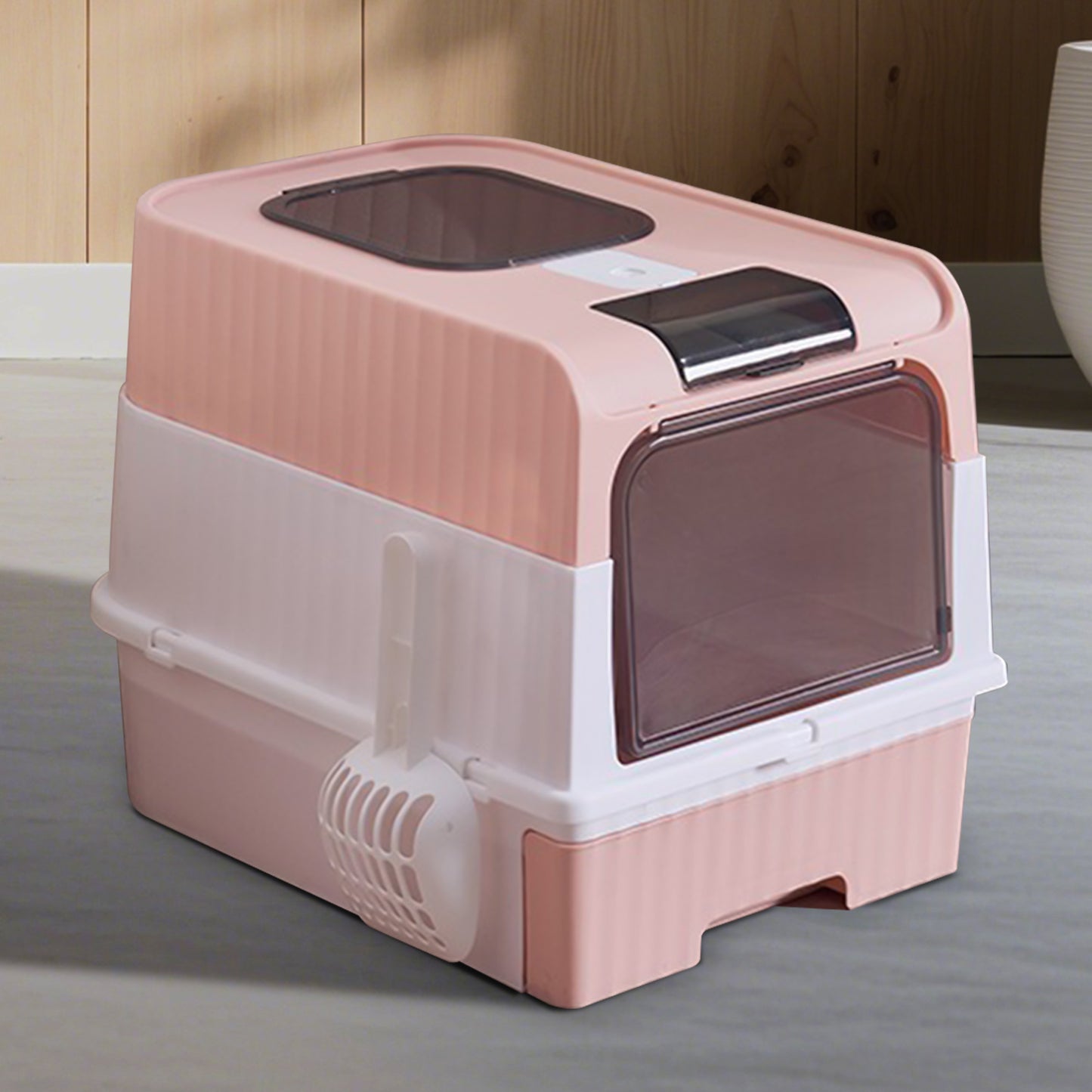 Self Pickup Cat Litter Box with Magic Cube Design - Multiple Colors Available