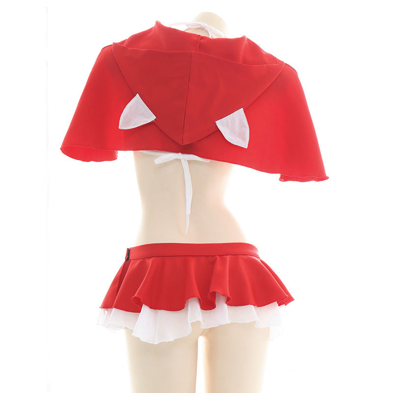 Red Uniform Cloak Suit Pajama for Girls - One Size Children's Costume