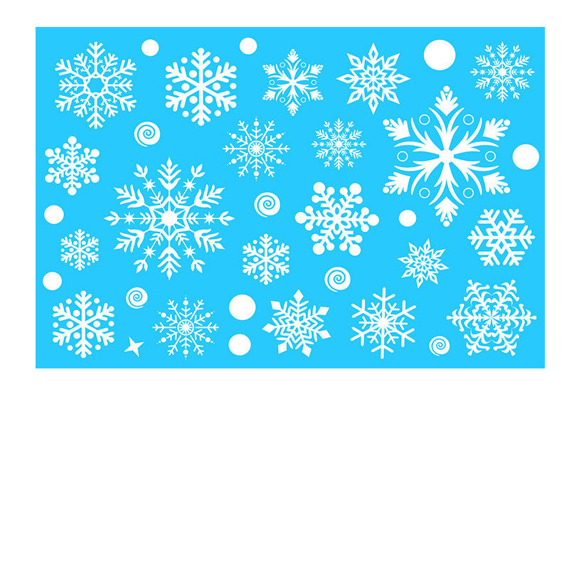 Christmas Wall Stickers Snowflakes Decoration PVC Waterproof Decals