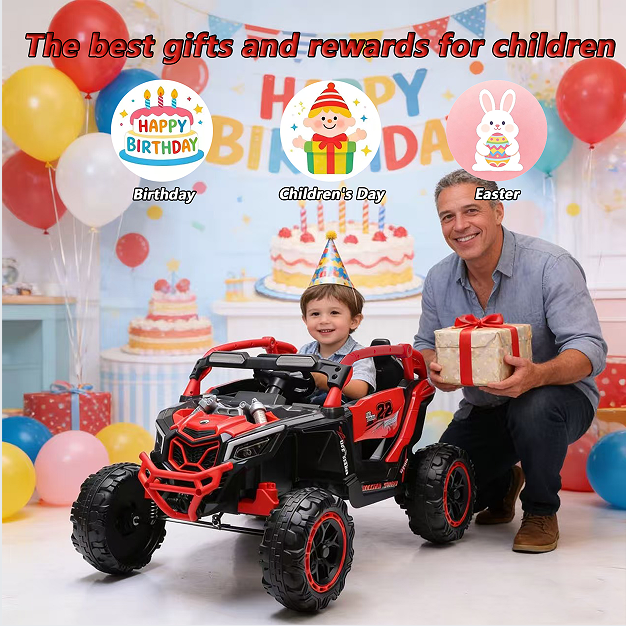 24V 400W Kids Ride On Car with Remote Control & Bluetooth - Red