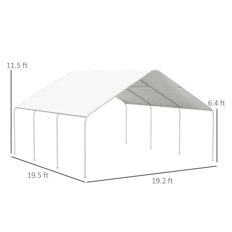 Portable Carport Canopy Tent with UV Cover for Cars, Trucks, Boats