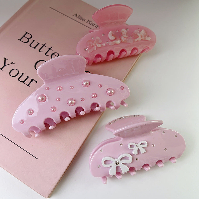 Rhinestone Bow Hair Clip