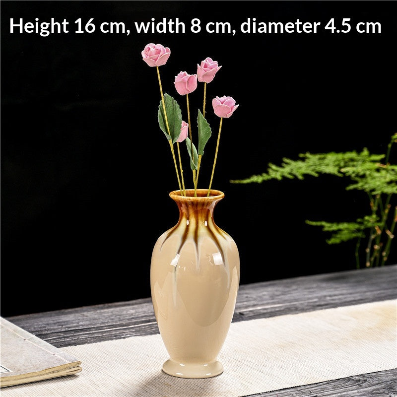 Guanyin Ceramic Vase for Home Decor Hydroponic Flower Display - Modern Minimalist