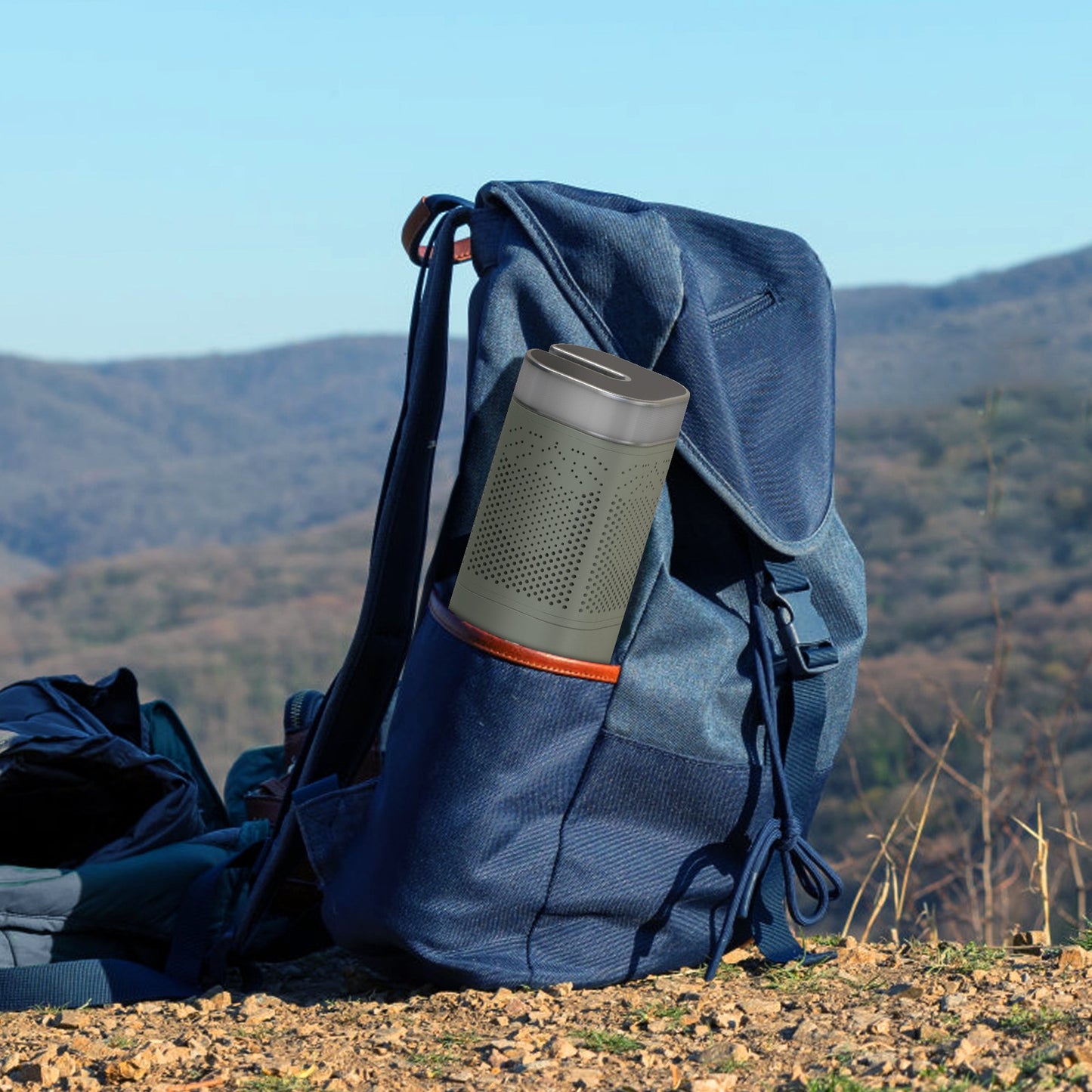 Outdoor Bluetooth Speaker with LED Atmosphere Lighting - Weatherproof, Portable, Wireless