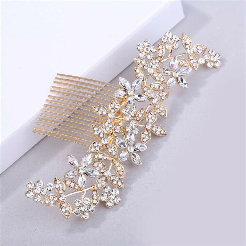 Bridal Rhinestone Hair Clip - Alloy & Crystal
