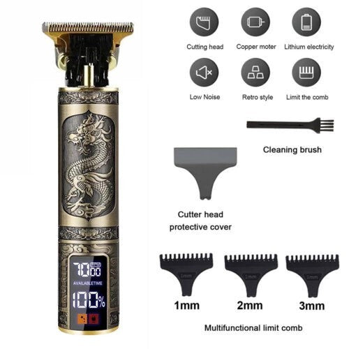 Professional Cordless Hair Clipper & Beard Trimmer - Copper