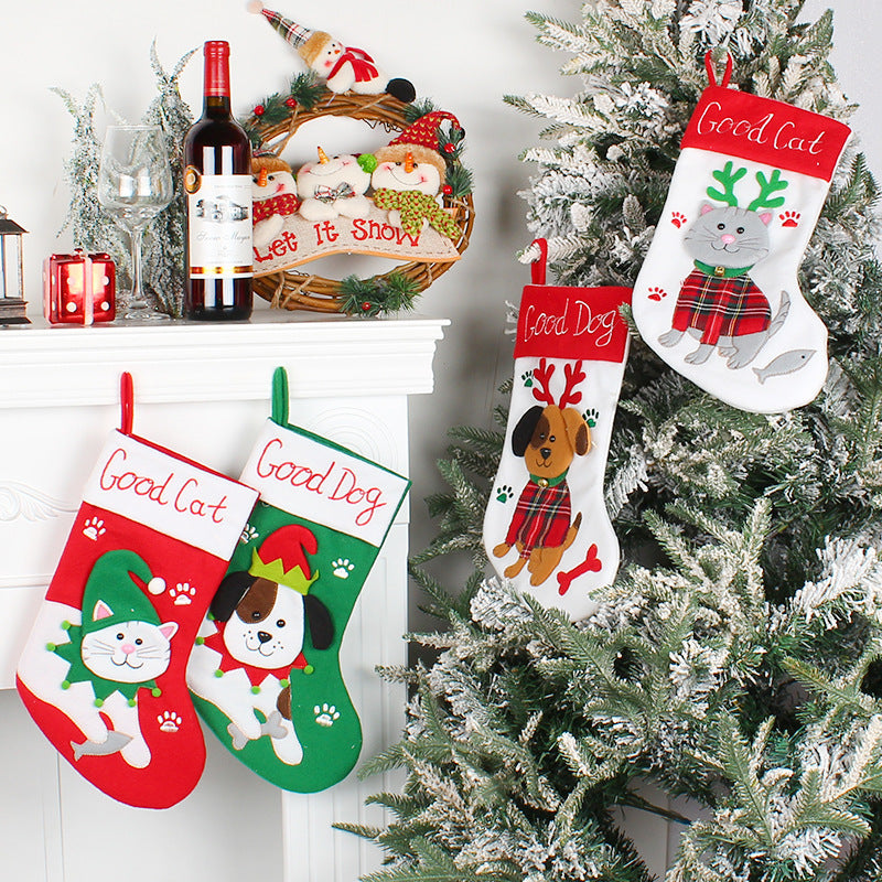 Christmas Socks for Dogs and Cats - Festive Felt Pet Holiday Socks