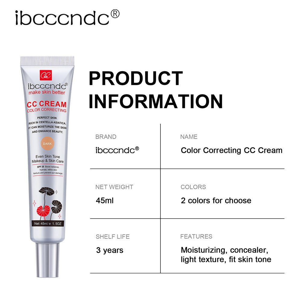 Color Correcting CC Cream with Centella Asiatica - Moisturizing Makeup Base