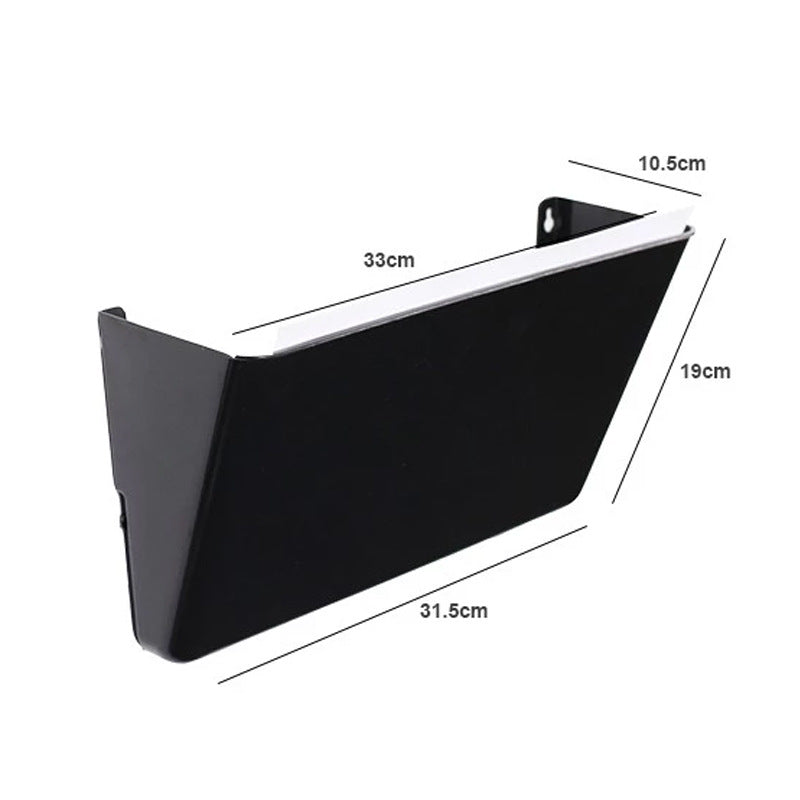 Wall-Mounted File Organizer Rack with 3 Layers - Household Plastic Storage Bin