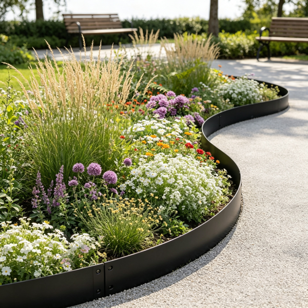 5-Pack Steel Landscape Edging 39 Inch x 4 Inch Rust-Resistant Garden Border