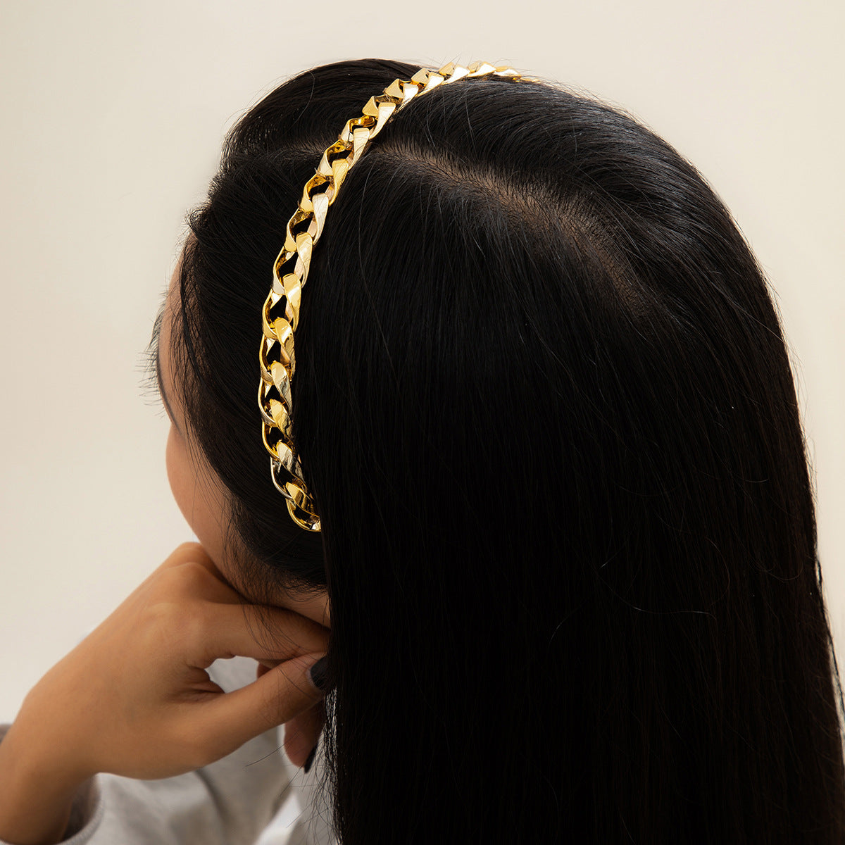 Gold Twist Chain Headband
