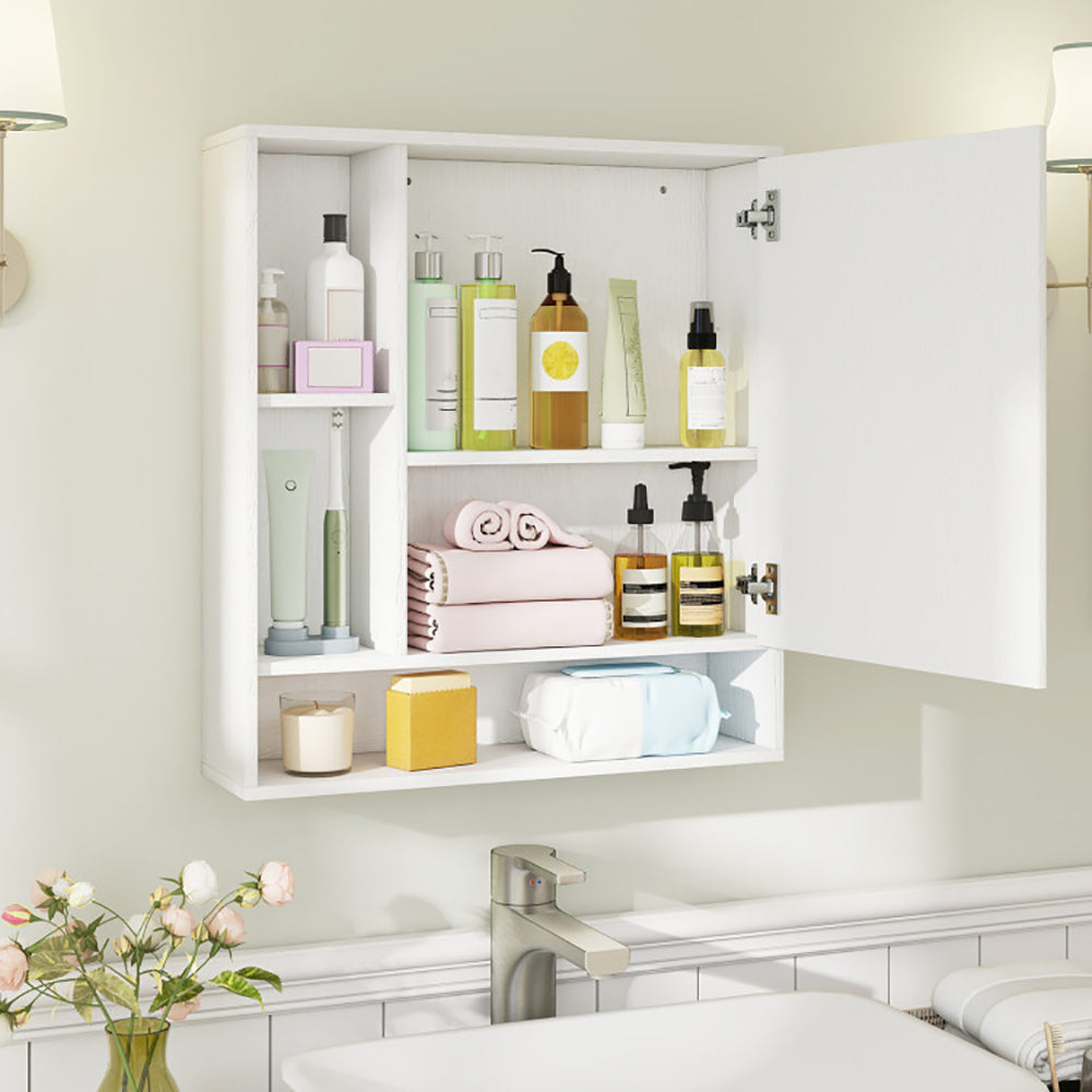 Wall Mounted Bathroom Cabinet With Mirror Single Door For The