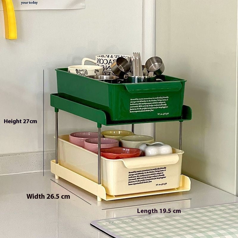 Desktop Drawer Storage Rack for Office & Home Organization - Multi-Layer, 18L Capacity