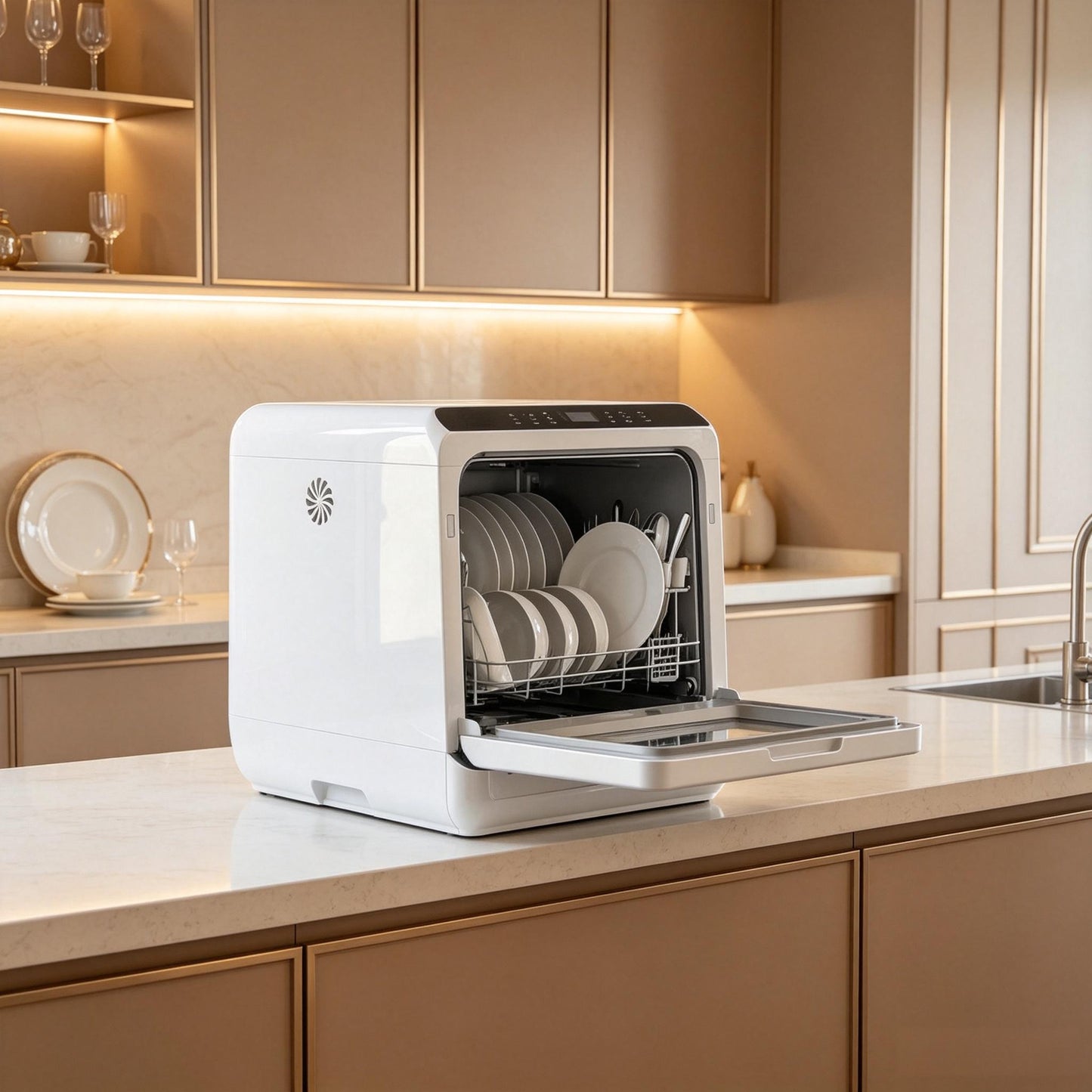 Portable Mini Dishwasher with 1.6 Gallon Tank - White