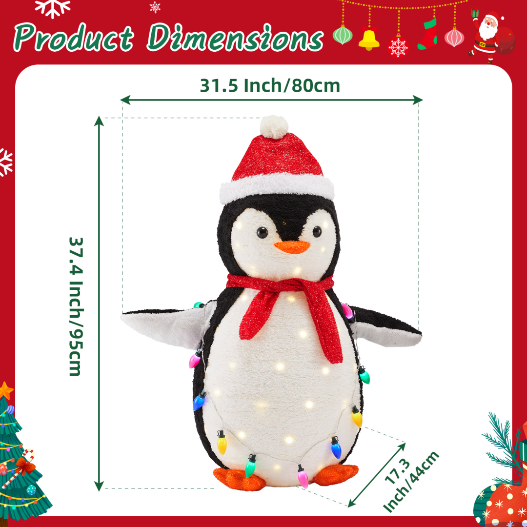 Illuminated Penguin Outdoor Decoration with LED Lights