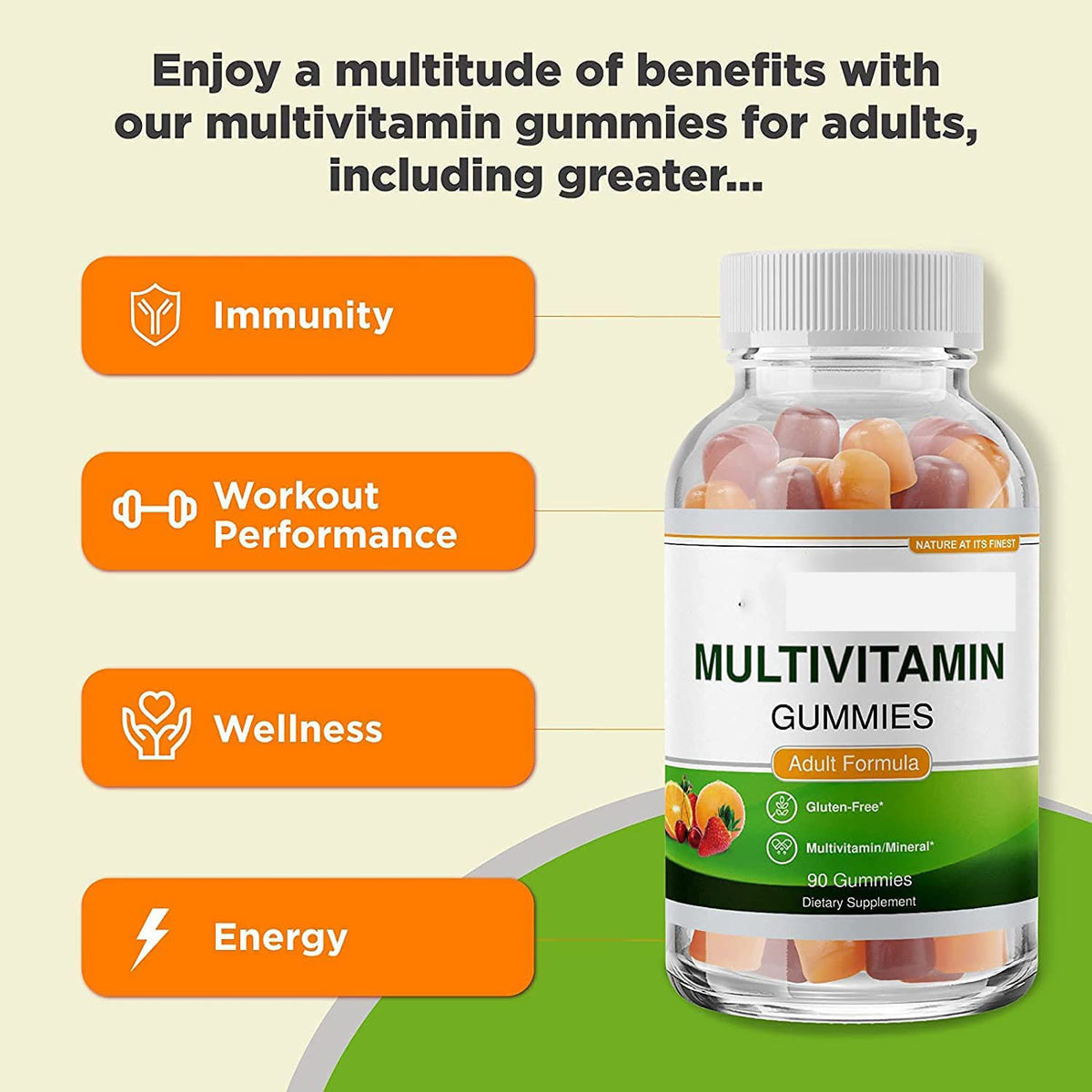 Vegetarian Vitamin Gummies - Berry Flavor, 60 Tablets