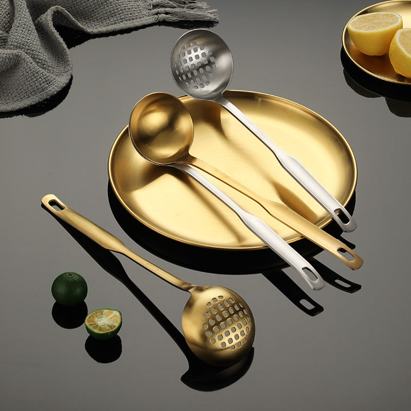 Stainless Steel Gold Plated Cutlery Set with Multiple Styles - Durable Dinnerware